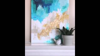 DIY Abstract Art with A Golden Touch