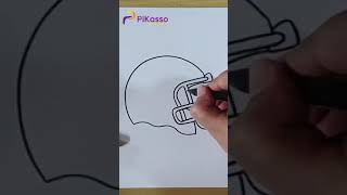 How to Draw a Football Helmet Easy in Less Than One Minutes