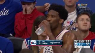 Joel Embiid Grabs Spencer Dinwiddie By The Neck After Being Humiliated! Gets A Technical!