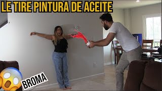 PINTANDO A MI NOVIA CON PINTURA DE ACEITE   |BROMA PESADA  |SE ENOJO MUCHO|