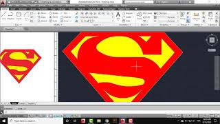 Autocad 2D Practice Drawing / Exercise 13/ Simple Tutorial #Superman Logo