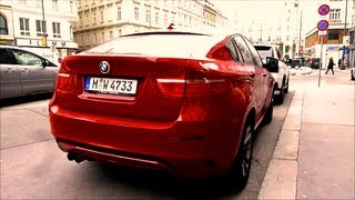 Red BMW X6M & Costume TUNED Z4M cruising in Vienna