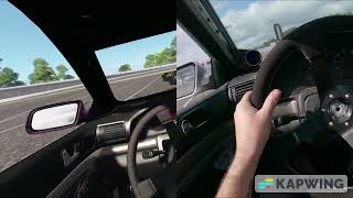 Sim vs IRL Drifting Side-by-Side