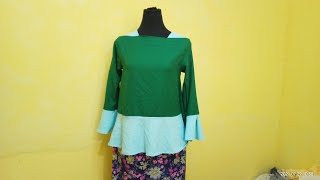 Blouse moden..Tebok leher cara zaman lapan puluhan..