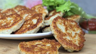 Котлеты из курицы быстро . Курино-картофельные оладьи / Chicken cutlets quickly . Chicken pancakes