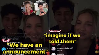 Lexi Rivera and Andrew Davila Confirm  They Are Dating On Live!!?🥰💞 #landrew