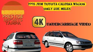 In the JDM PIT 1995 Toyota Caldina Wagon, test drive and undercarriage only 20k miles! ! !