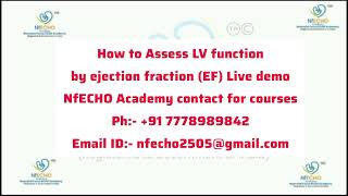 How to calculate LV functions by Ejection fraction(EF) in neonates explained in this video.