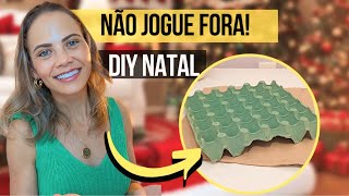 COMO FAZER GUIRLANDAS NATALINAS GASTANDO POUCO 🎄 Decoração de Natal com CAIXA DE OVOS #natal2024