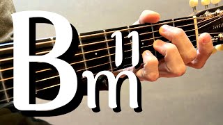 [하루10분 통기타] Bm11 코드 소리 & 모양 (중급) Bm11 chord guitar lesson  통기타 독학