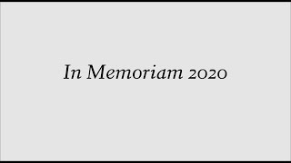 In Memoriam 2020