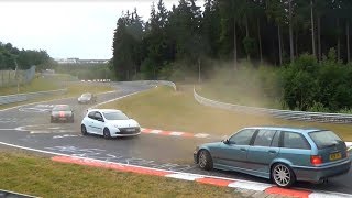 Touristenfahrten Nordschleife Spin, Dreher, BMW E36 Touring, Almost Crash