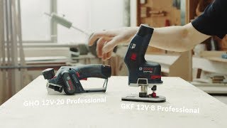 Presisjon til å ta og føle på: Bosch Professional GKF 12V-8 & GHO 12V-20