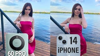 Huawei Mate 60 Pro VS iPhone 14 Camera Test Comparison