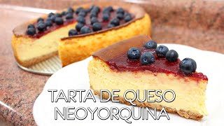 TARTA FÁCIL Y RICA (New York cheesecake con mermelada de frambuesa) - Come como príncipe