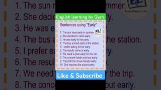 Early in a sentence #english #shortsfeed #englishlearning