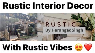 Rustic Interior Decór With Rustic Vibes 😍❤️ #interiordesign #interestingfacts @harangadsinghvlogs