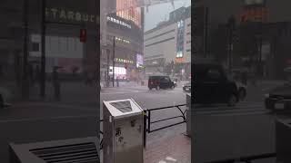 Rainy season in Shibuya Tokyo