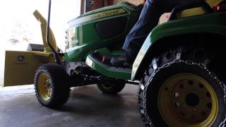 John Deere X758 54" Snowblower Setup