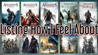 Listing How I Feel About Every Assassin's Creed Game