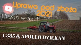 WIOSNA2021🎬UPRAWA POD🌱ZBOŻE🔥URSUS C385🔥Agregat🔥DZIEKAN🇵🇱APOLLO 😱3,2M