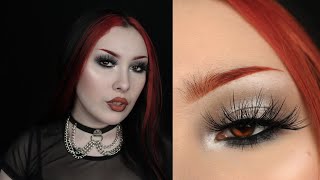 Grungy Metallic Eye and Red Brows | Makeup Tutorial