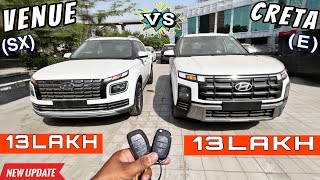 2024 Hyundai VENUE(SX)💪🔥VS🔥CRETA(E)💪Value For Money?Full Comparison_Auto Xpert