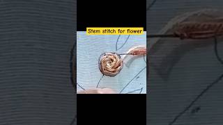 Stem stitch for flower #shorts