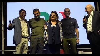 Maria Aida Episcopo, Antonio Decaro, R. Piemontese e P. d'Arienzo alla Festa foggiana de l'Unità