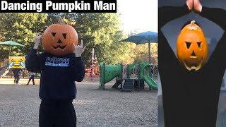 Dancing at The Park Dressed as The Dancing Pumpkin Man (HILARIOUS)