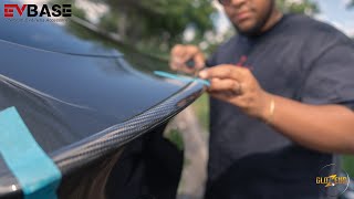 TESLA MODEL Y SPOILER INSTALL & REVIEW | EV BASE