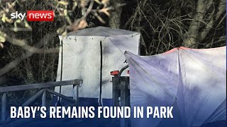 Baby's remains found in park as police appeal for information