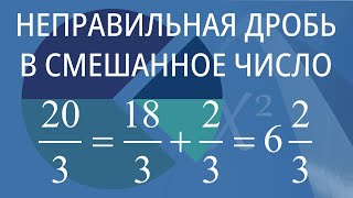 Перевод неправильной дроби в смешанное число