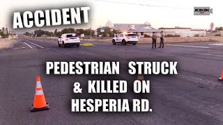 Pedestrian Fatally Struck in Hesperia, CA