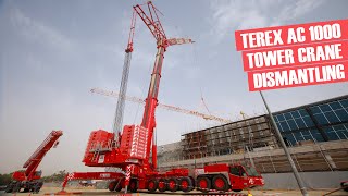 Terex AC 1000   Tower Crane dismantling