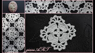 Crochet Square Lace Motifs Vintage pattern