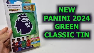 opening a green CLASSIC TIN - PANINI PL 2024 **NEW** - Mikes Cards and Stickers # 414