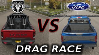 Forza Horizon 4   | Ram Rebel TRX concept VS Ford F-150 Raptor  |  0-60 MPH , and Top Speed run