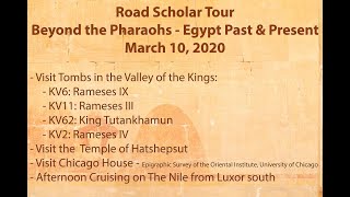 Road Scholar Egypt Tour - Luxor - March 10, 2020