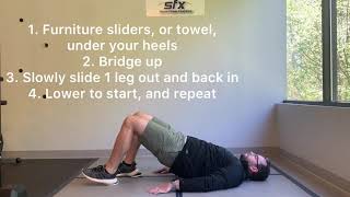 Bridge With Single Leg Heel Slide