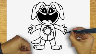 HOW TO DRAW DOGDAY FROM POPPY PLAYTIME | STEP BY STEP | DRAWING DOG DAY EASY