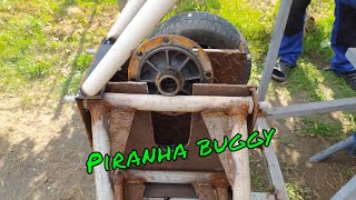 Práce na konstrukci a pedálech/Projekt Piranha buggy #1/rám/ramena/řízení/klec