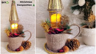 Christmas composition 🎄Great Idea of Christmas Decoration  from recycled materials DIY♻️