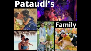 The Pataudi Family : Sara Ali Khan,Saif Ali Khan,Sharmila Tagore,Kareena Kapoor,Taimur,Jehangir