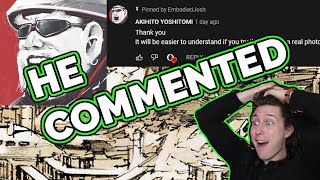 Art Master AKIHITO YOSHITOMI left a comment on my video