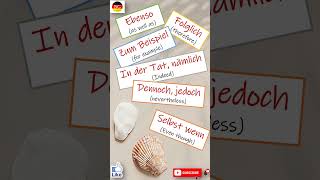 Wichtige Deutsch Wörter | Ebenso | Folglich | Zuerst | Zweiten |In der Tat | Vocabeln auf deutsch