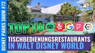 Top 10: die zehn besten Restaurants mit Tischbedienung in Walt Disney World