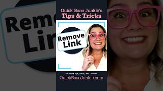 Remove Link on Lookup Field in Quickbase #quickbase #database #lowcode #nocode #quickbasejunkie