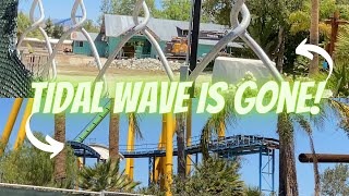 TIDAL WAVE IS GONE! NEW ROLLER COASTER BEING BUILT AT SIX FLAGS MAGIC MOUNTAIN!