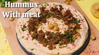 Hummus with meat #hummusrecipe #hummusdip #hummusbillahme